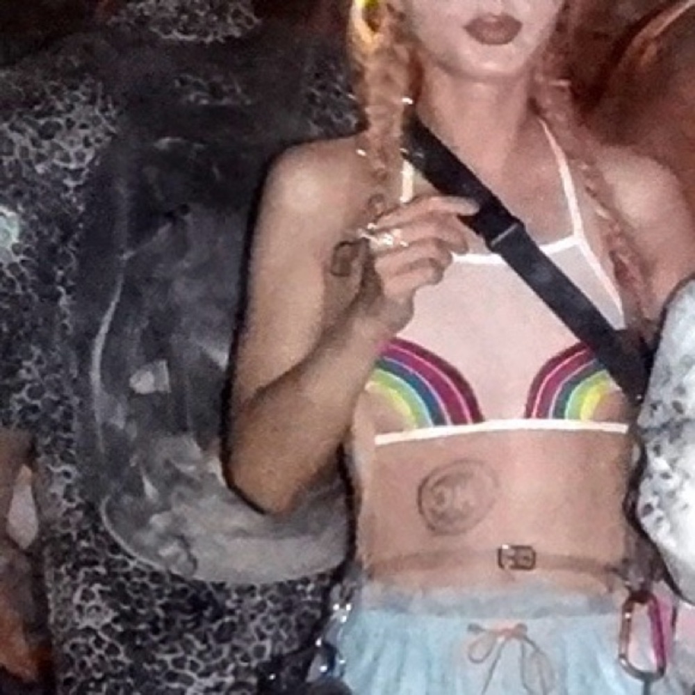 PACIFIC & DRIFTWOOD Double Rainbows Bikini Top in White - Picture 2 of 7